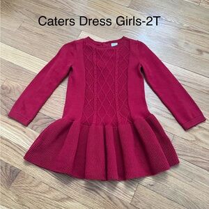 Carter's Elegant Red Knit Dress for Girls